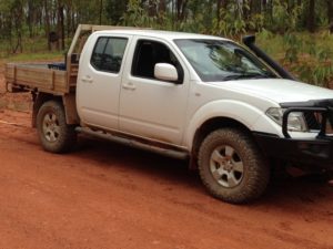Ute on red dirt in Cape York