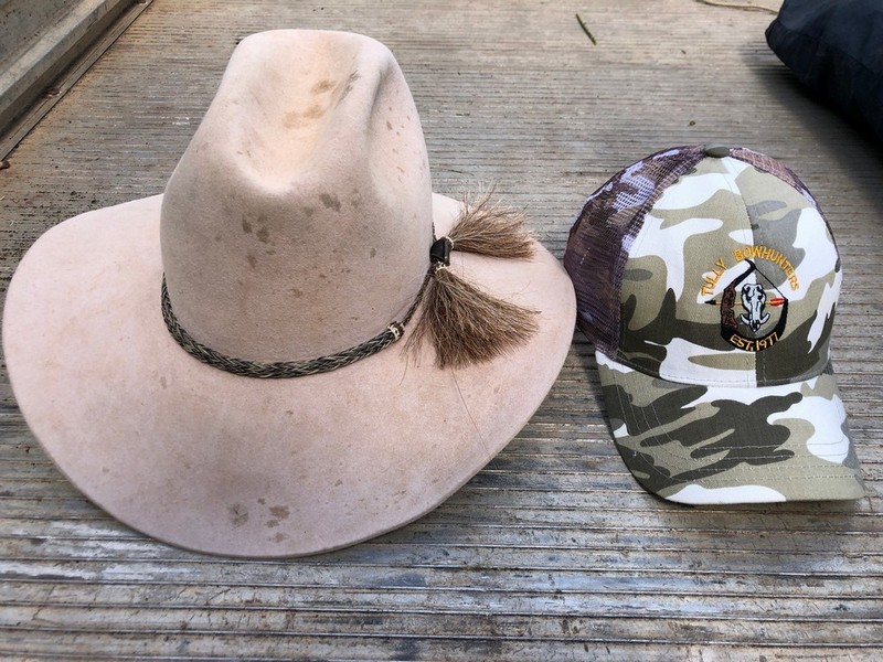 Akubra hat and cap
