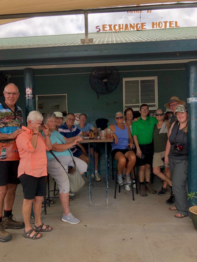 Group of people at pub in Cape York
