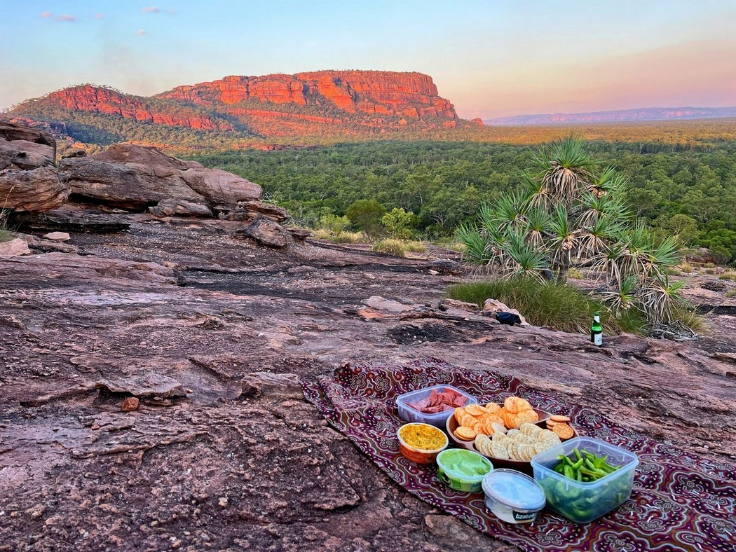 picnic at sunset in kakadu northern territory