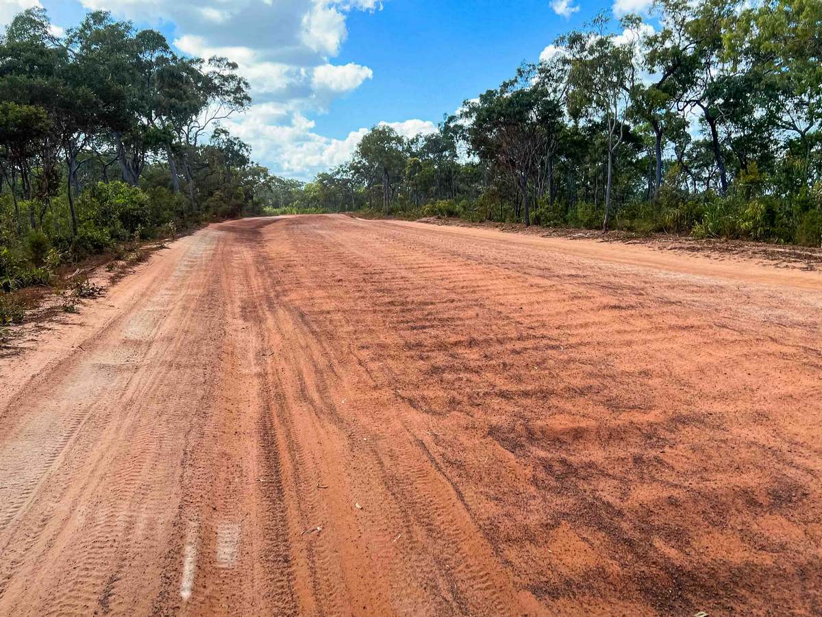 red road with corrugations in cape york
