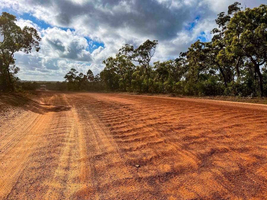 corrugations on dirt road in cape york