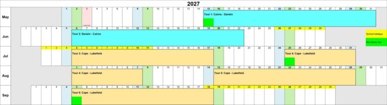 calendar of tour dates