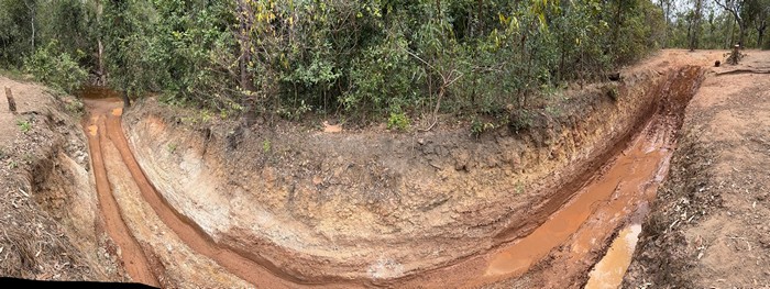 panorama of rutted 4wd track